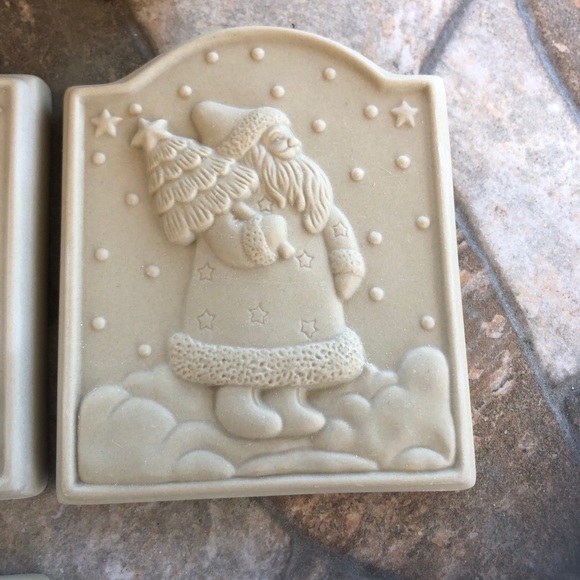 Brown Bag Christmas Cookie Mold Stamping Tiles Set With Caddy - Picture 4 of 12